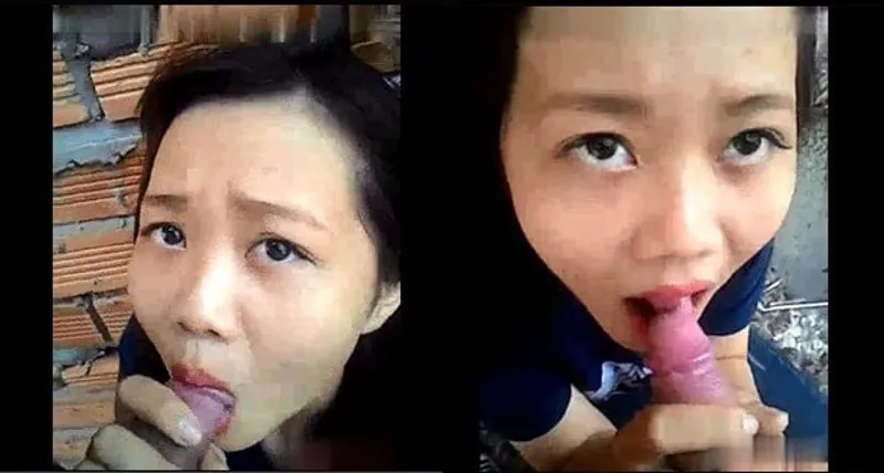 Bồ mút cậu bé ở vườn sau nhà